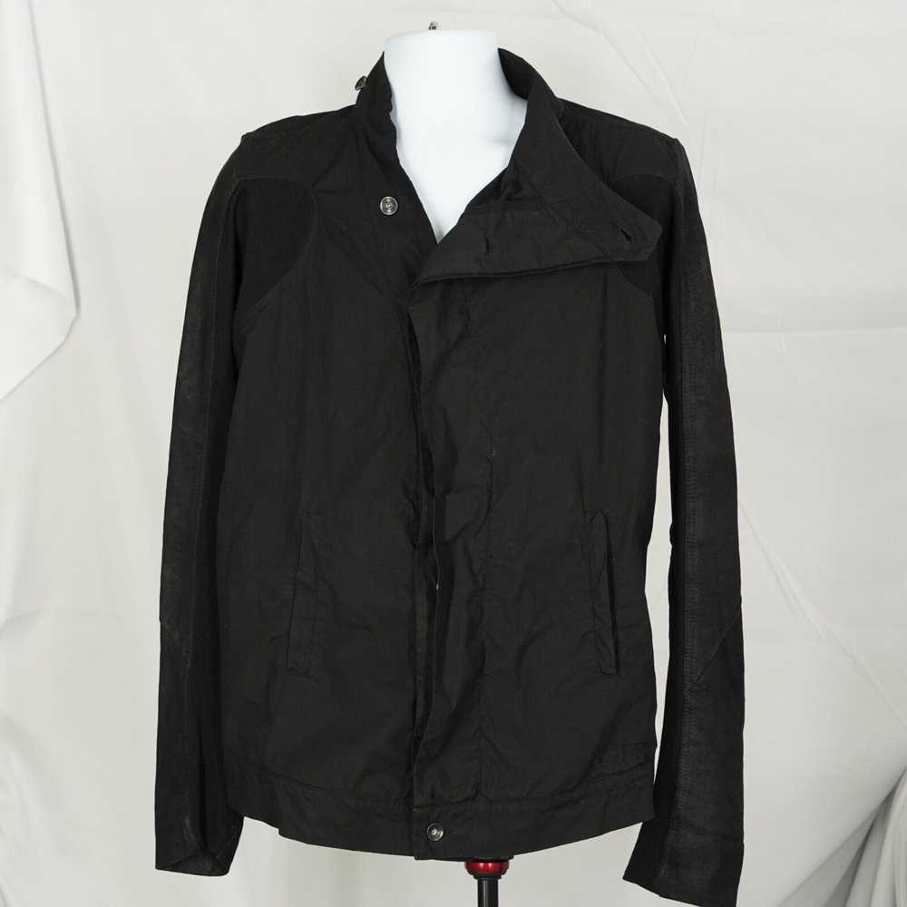 Rick Owens Explorer Leather Sleeve Jacket Black M… - image 11