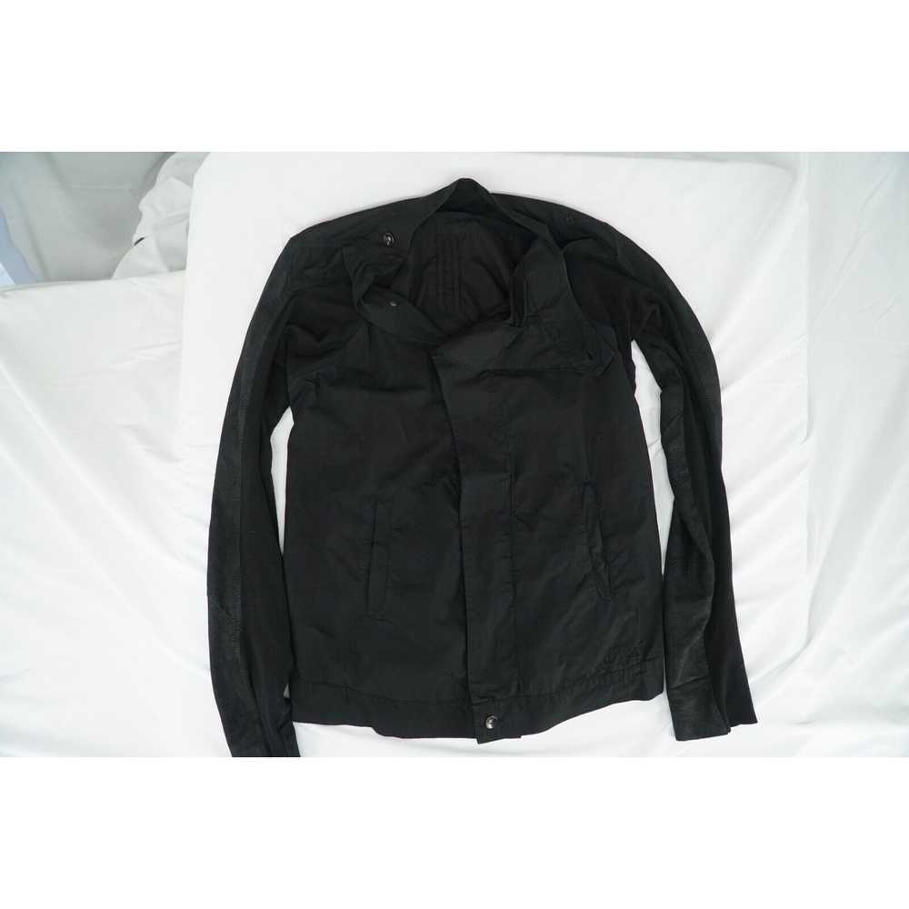Rick Owens Explorer Leather Sleeve Jacket Black M… - image 12