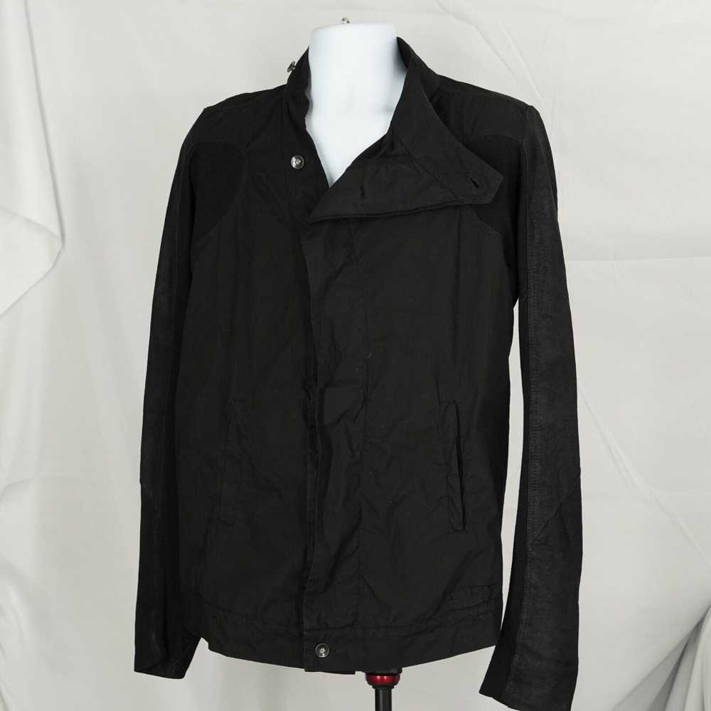Rick Owens Explorer Leather Sleeve Jacket Black M… - image 1
