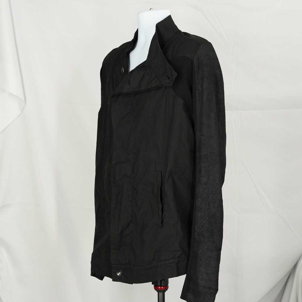 Rick Owens Explorer Leather Sleeve Jacket Black M… - image 2