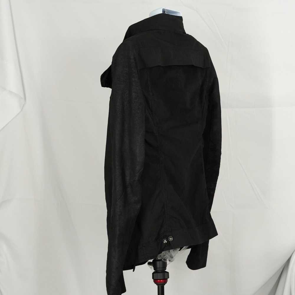 Rick Owens Explorer Leather Sleeve Jacket Black M… - image 4