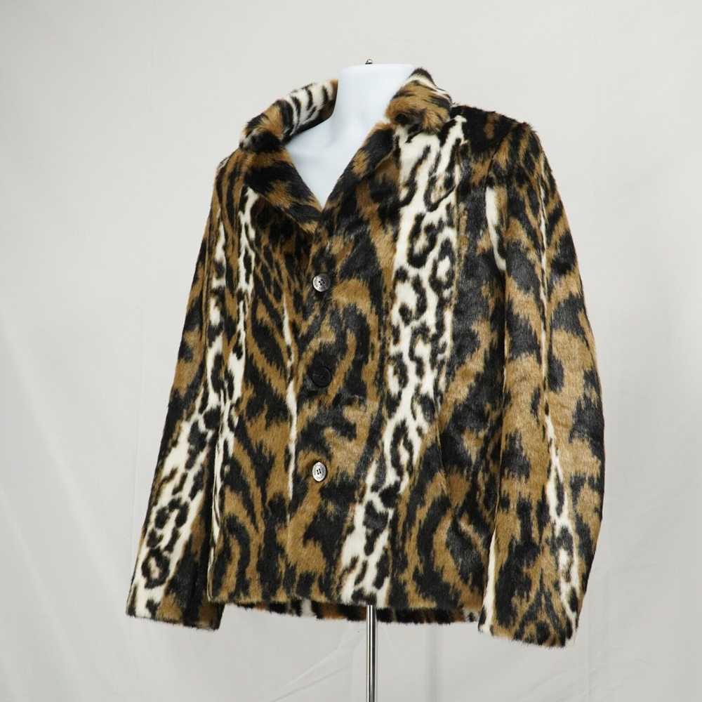 Neil Barrett Leopard Jacket Coat Tan and White Fa… - image 10