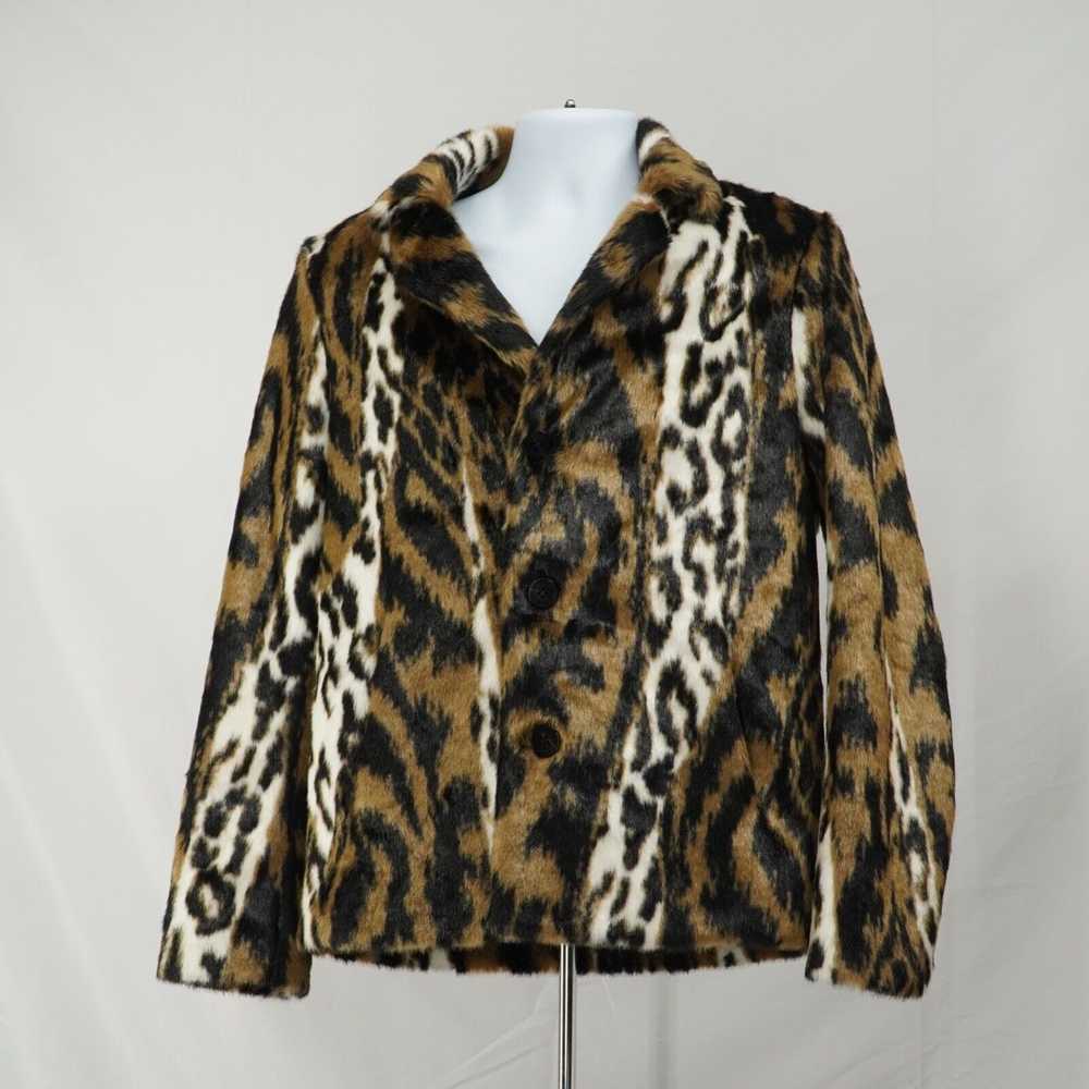 Neil Barrett Leopard Jacket Coat Tan and White Fa… - image 11