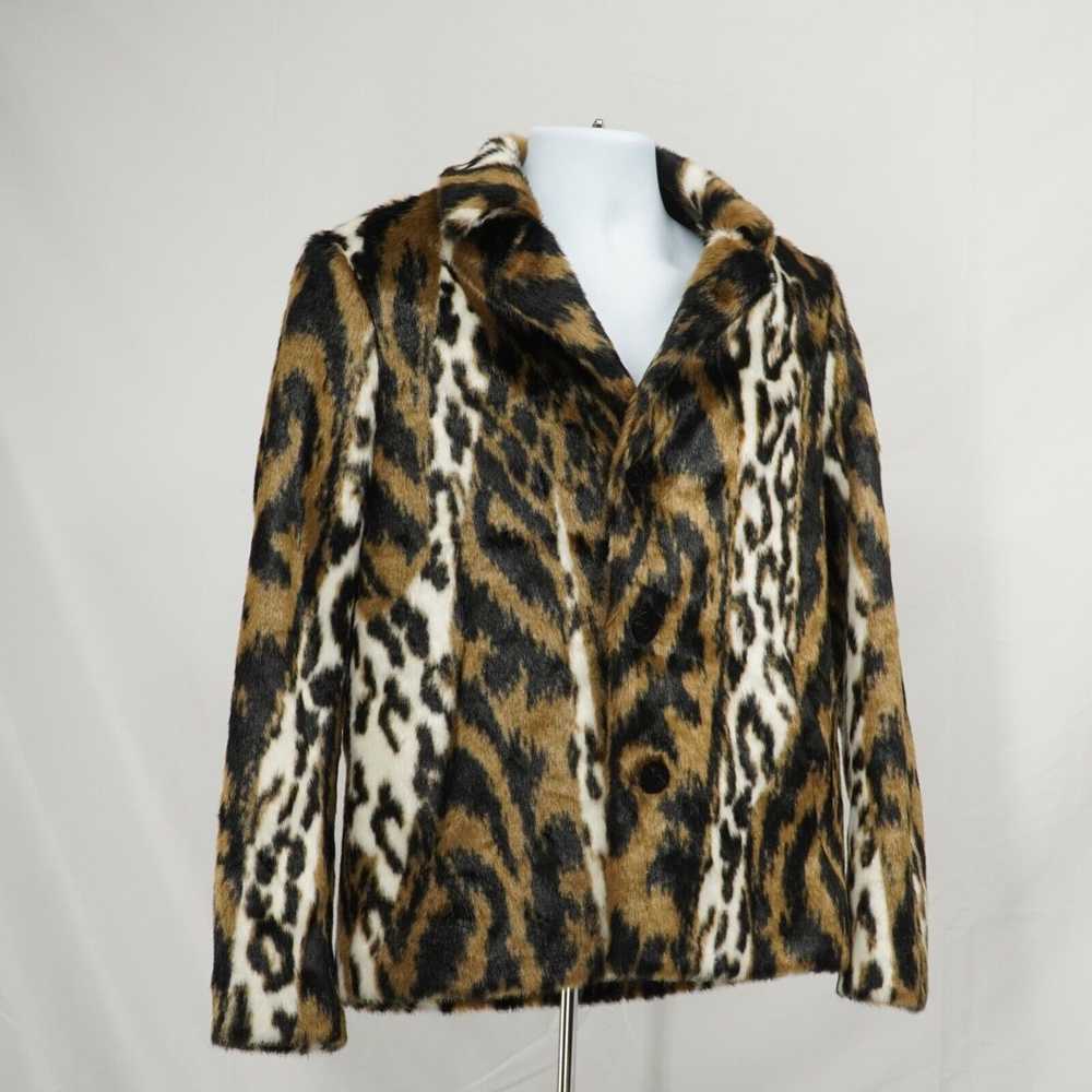 Neil Barrett Leopard Jacket Coat Tan and White Fa… - image 2