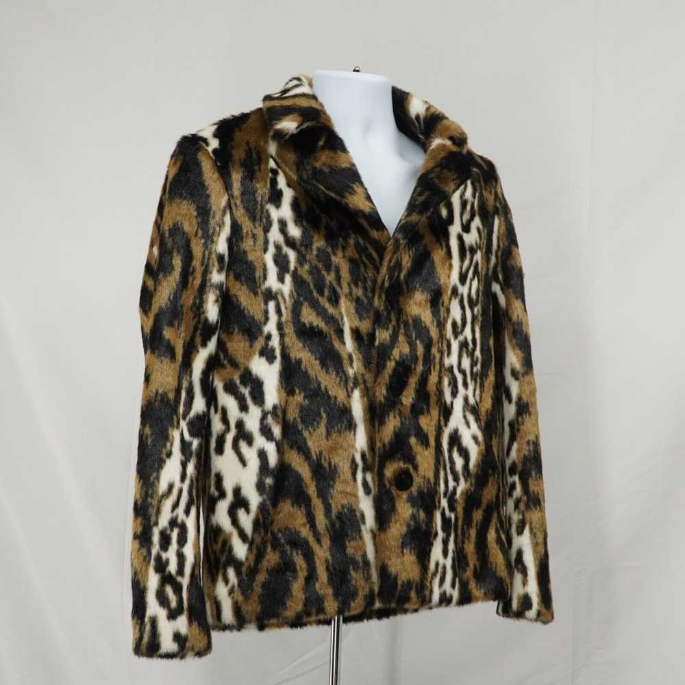 Neil Barrett Leopard Jacket Coat Tan and White Fa… - image 3