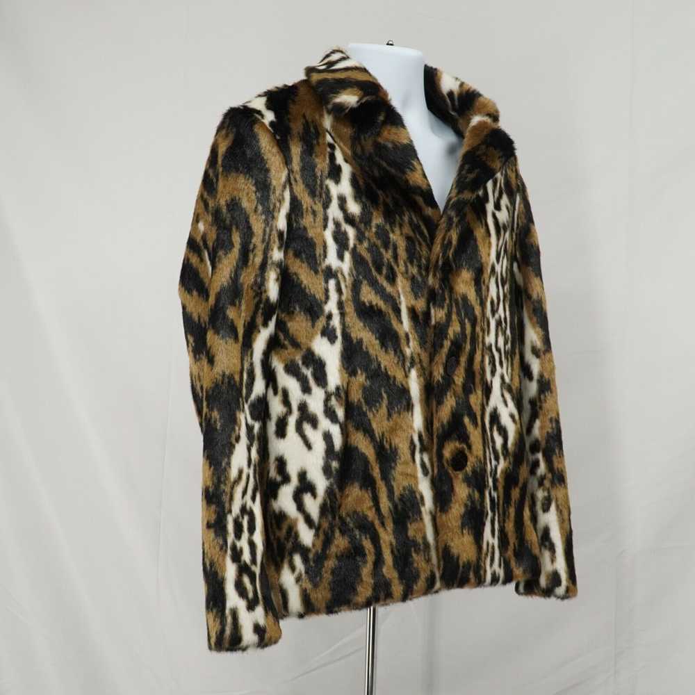 Neil Barrett Leopard Jacket Coat Tan and White Fa… - image 4