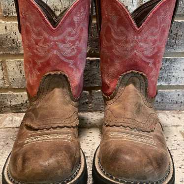 Ariat Fatbaby Red Leather Cowboy Boots 10016948 w… - image 1