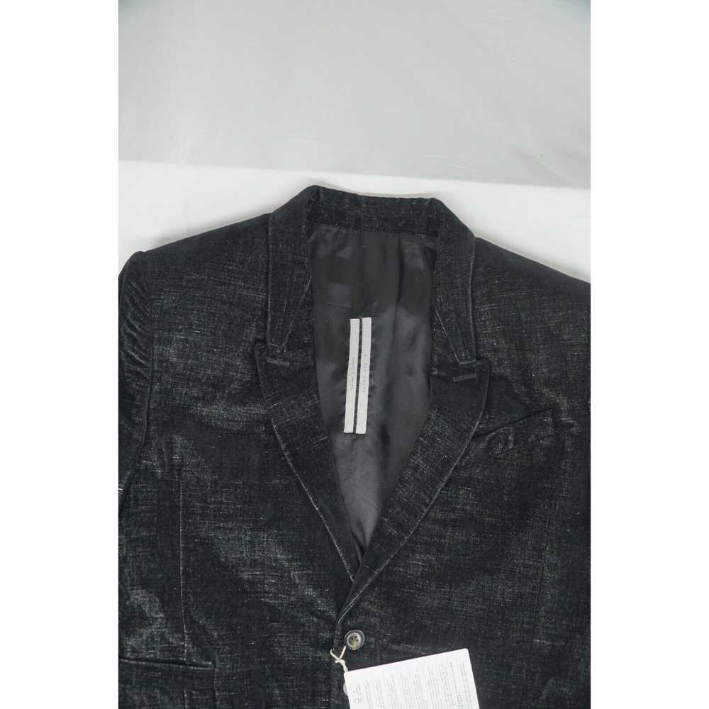 Rick Owens Larry Black Velvet Blazer Suit Jacket … - image 12