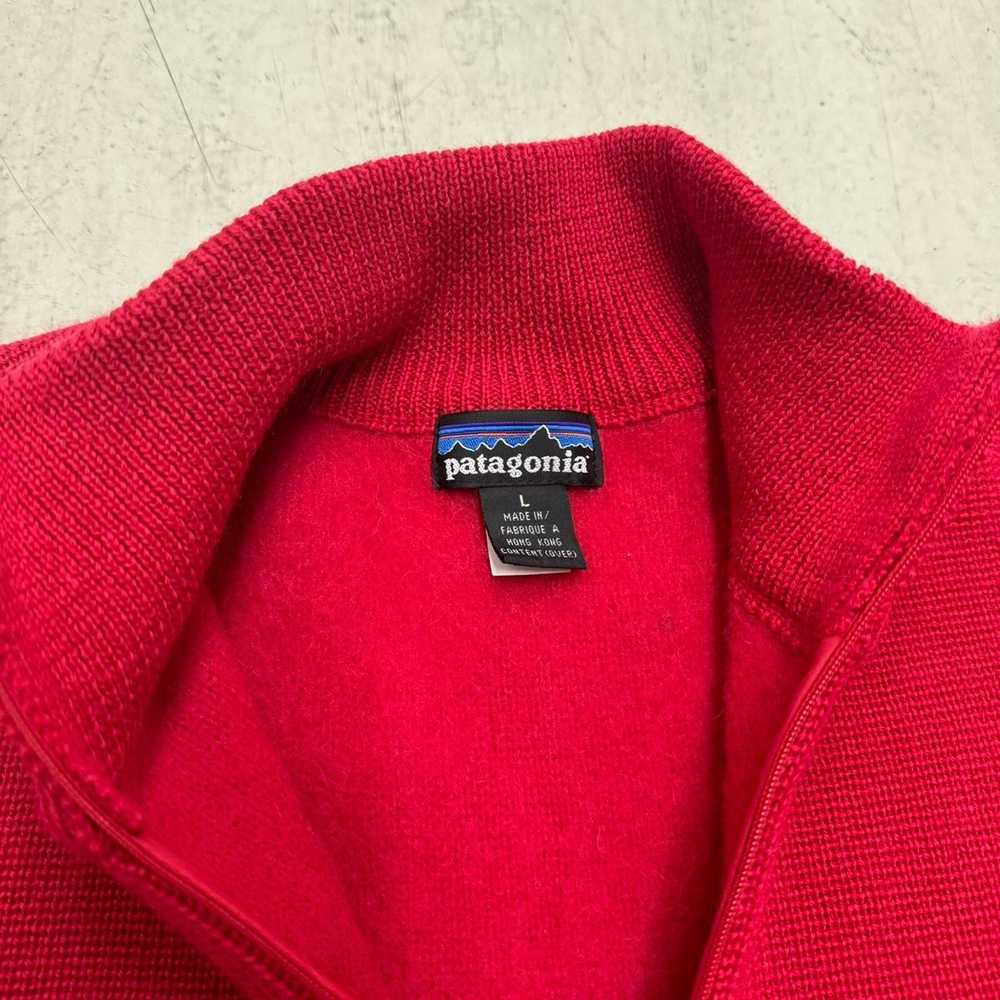Patagonia Patagonia Red Merino Wool Knit Zip Pull… - image 4