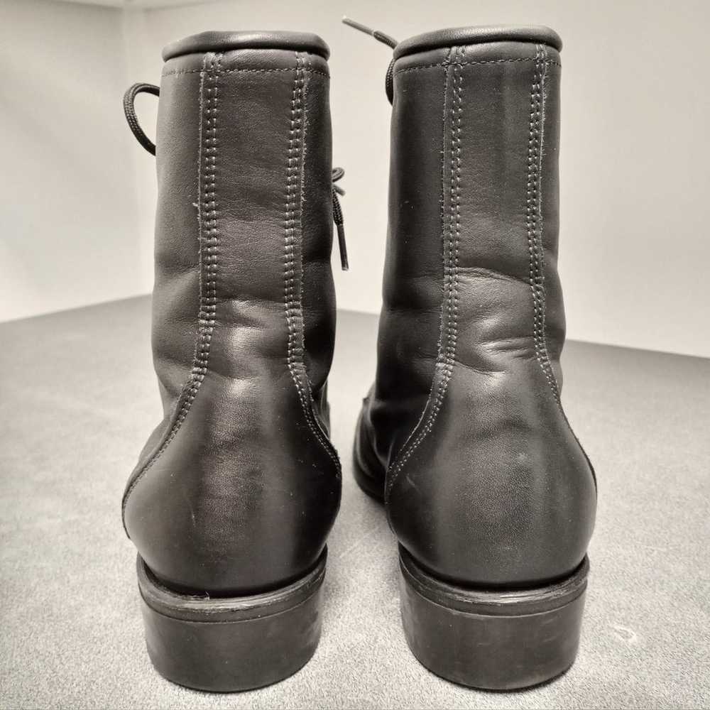 Laredo Lace Up Leather Kiltie Boots (8.5) Black &… - image 6