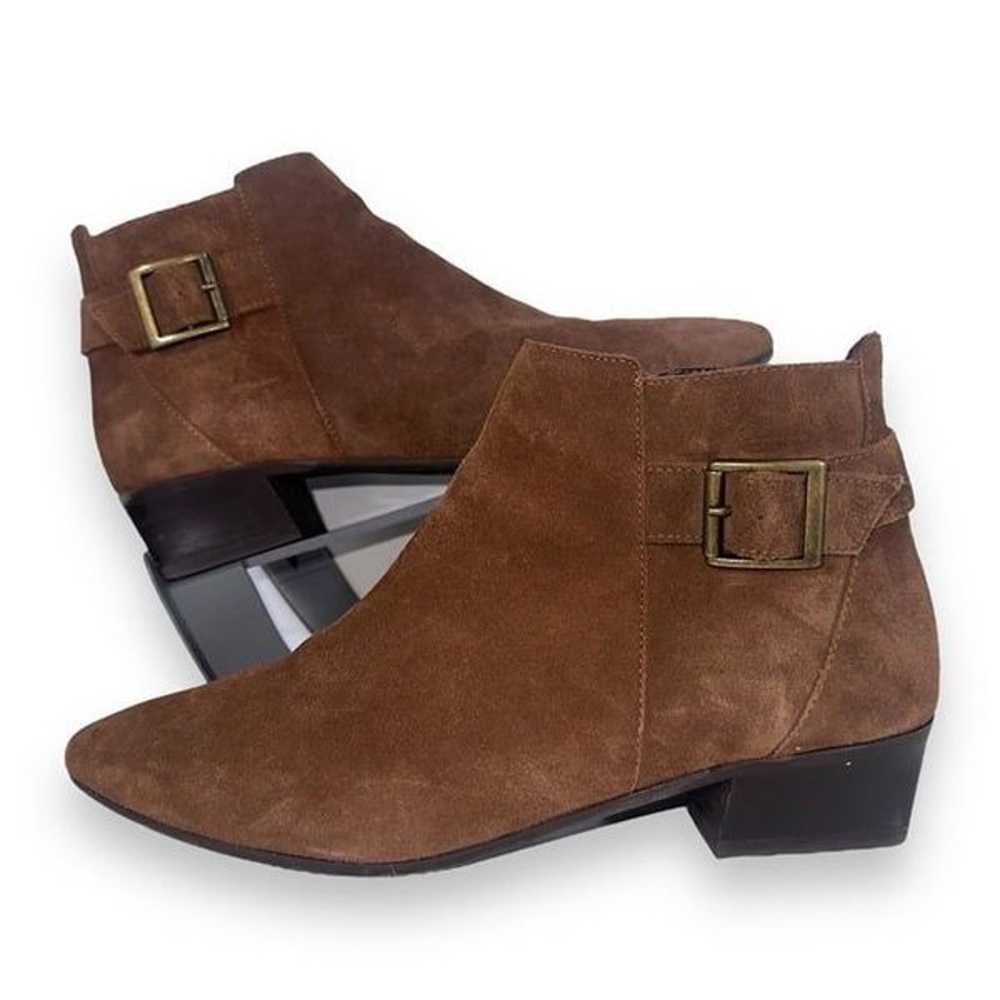 Aquatalia Fernn Suede Ankle Boots Brown Made in I… - image 1