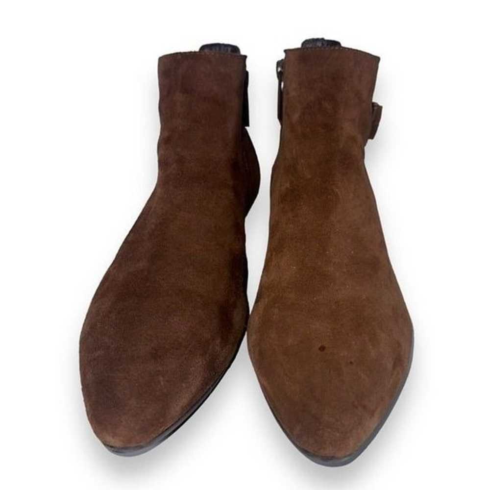 Aquatalia Fernn Suede Ankle Boots Brown Made in I… - image 3