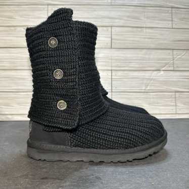 Ugg Cardy Classic Knit Boot Black Women’s Size 6 … - image 1