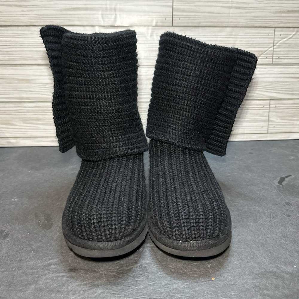 Ugg Cardy Classic Knit Boot Black Women’s Size 6 … - image 2