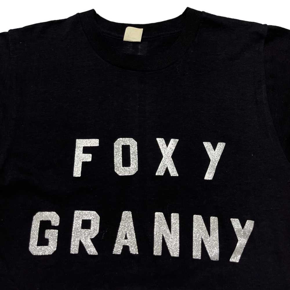 1970s Made in USA ‘Foxy Granny’ Glitter Print Nov… - image 2