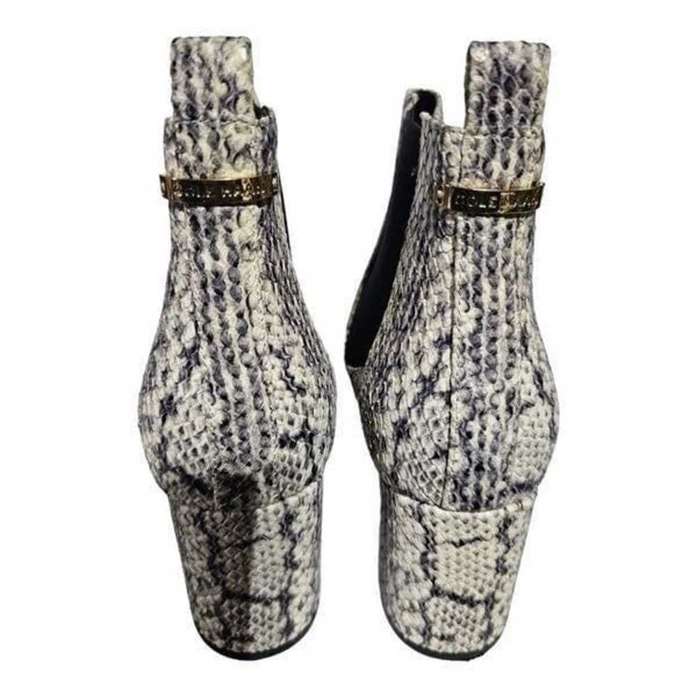 COLE HAAN Nitasha Snake Skin Leather Boots Bootie… - image 4