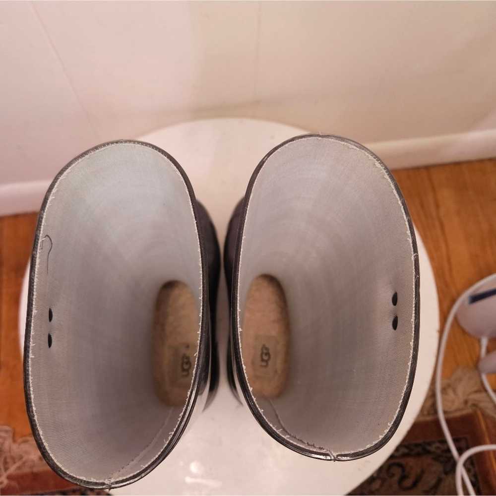 Ugg Shaye gray plaid rain  boots. Size 7 - image 4