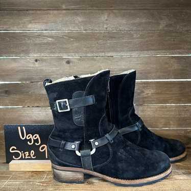 Womens UGG Endell 5604 Black Suede Lined Harness … - image 1
