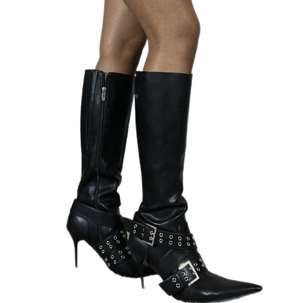 Y2K Buckle Tall Boots - image 3