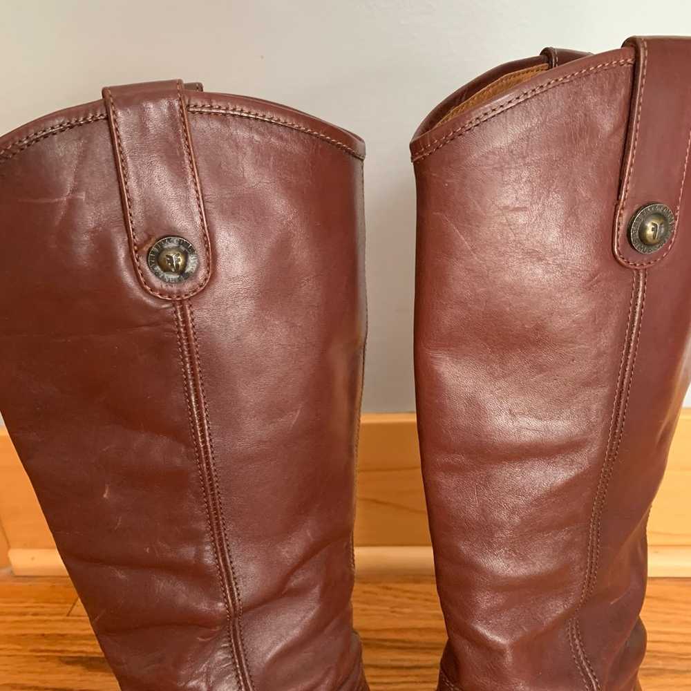 Frye Melissa Pull-On Riding Boots Redwood - image 3