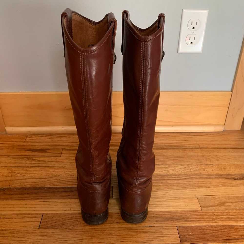 Frye Melissa Pull-On Riding Boots Redwood - image 4