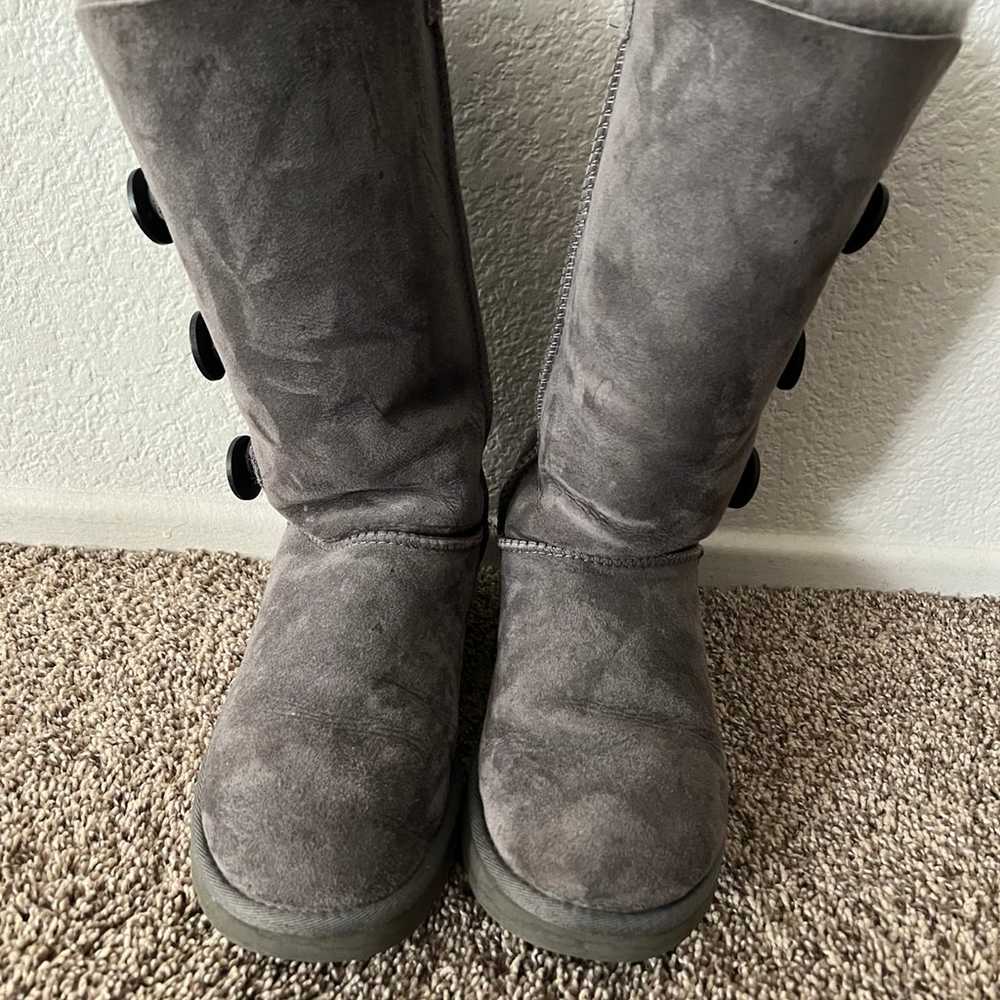 Women’s Uggs button gray boots - image 4