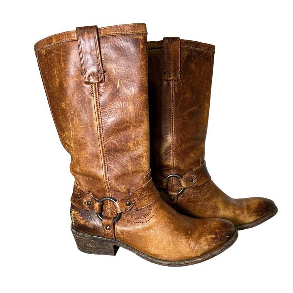 Frye Carson Harness Western Boots, Size 7.5B - image 2