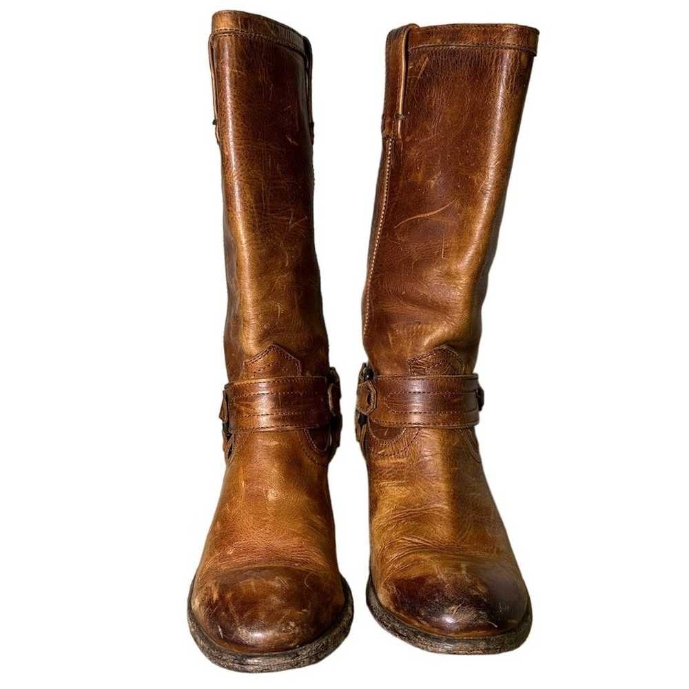 Frye Carson Harness Western Boots, Size 7.5B - image 3