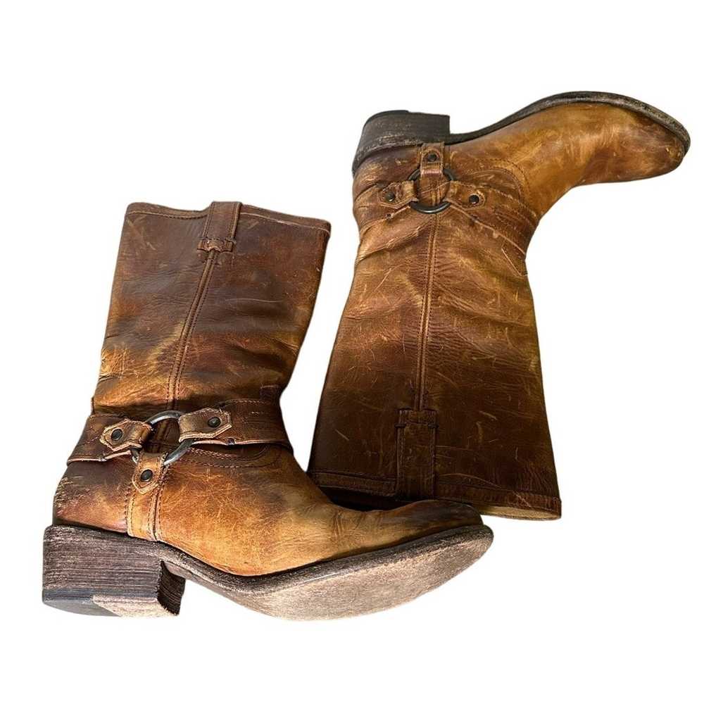 Frye Carson Harness Western Boots, Size 7.5B - image 5