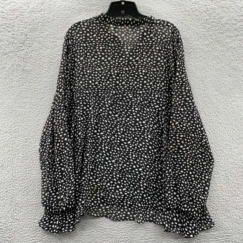 Vintage CHICOS Blouse Womens Size 3 XL Top Polka … - image 2