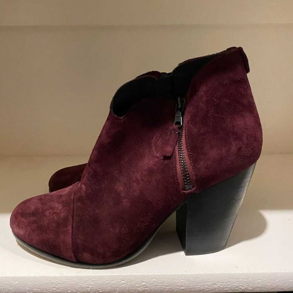 Rag & bone burgundy suede booties boots shoes - image 1