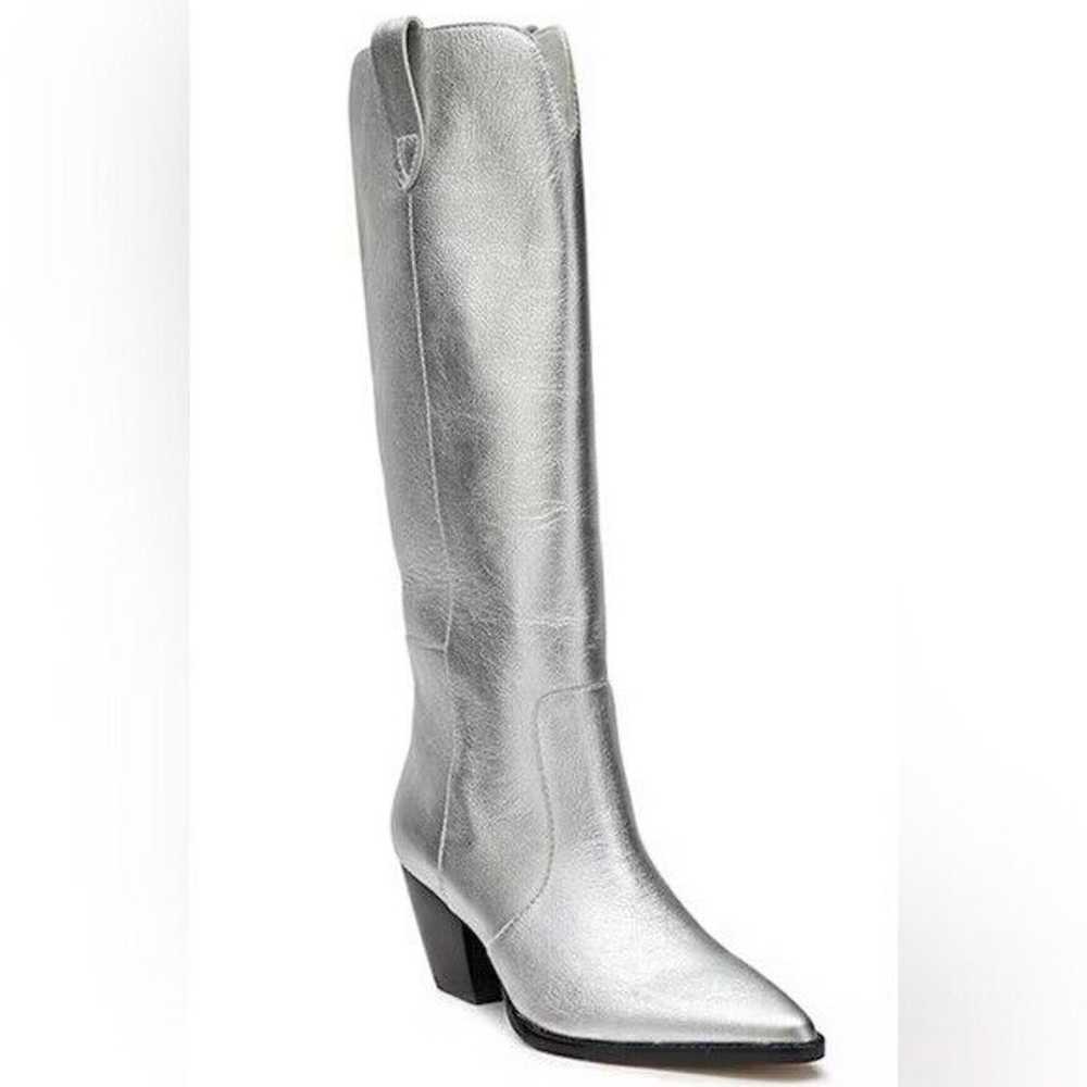 Matisse Stella Leather Silver Knee High Western B… - image 4