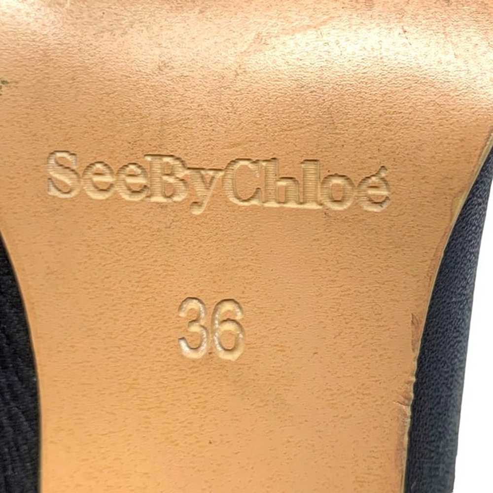 See By Chloé Keira Leather Crepe Block Heel Zip B… - image 2