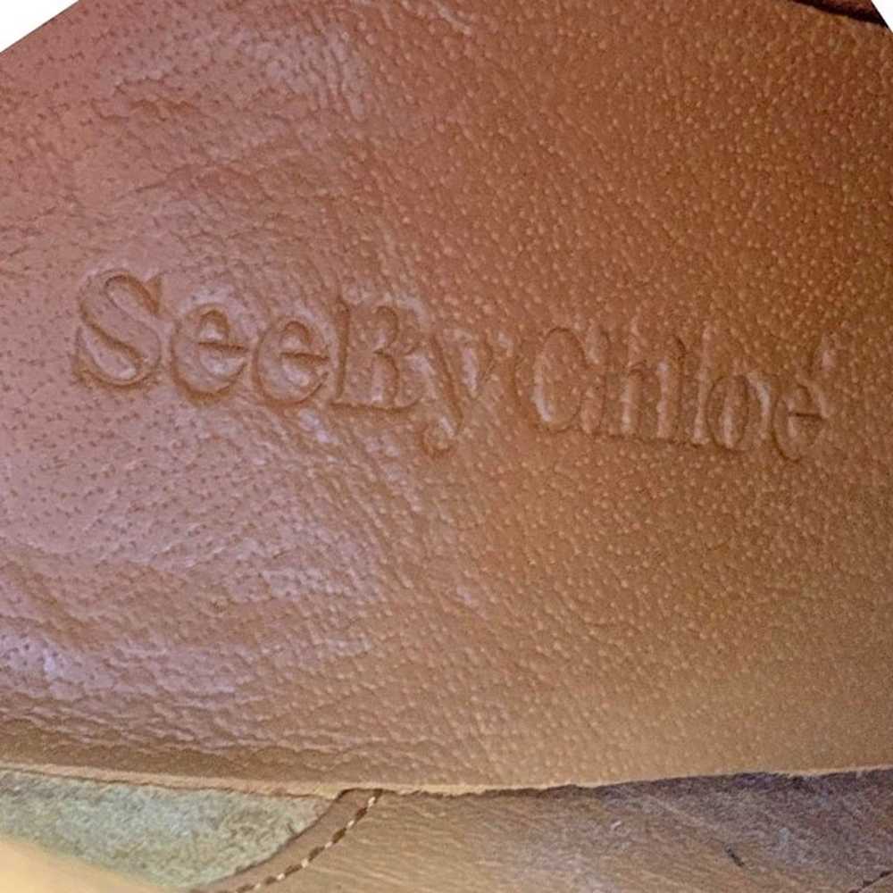 See By Chloé Keira Leather Crepe Block Heel Zip B… - image 5