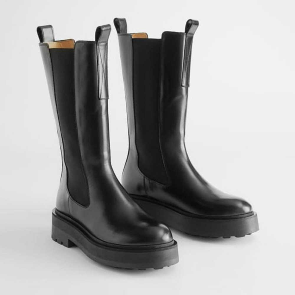 & Other Stories Chelsea Black Leather Boots - image 2