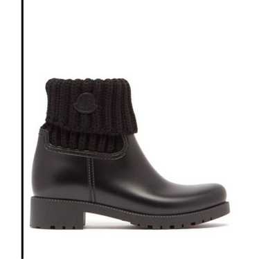 Moncler Ginette Rubber Boots with Knit Top size 41 - image 1