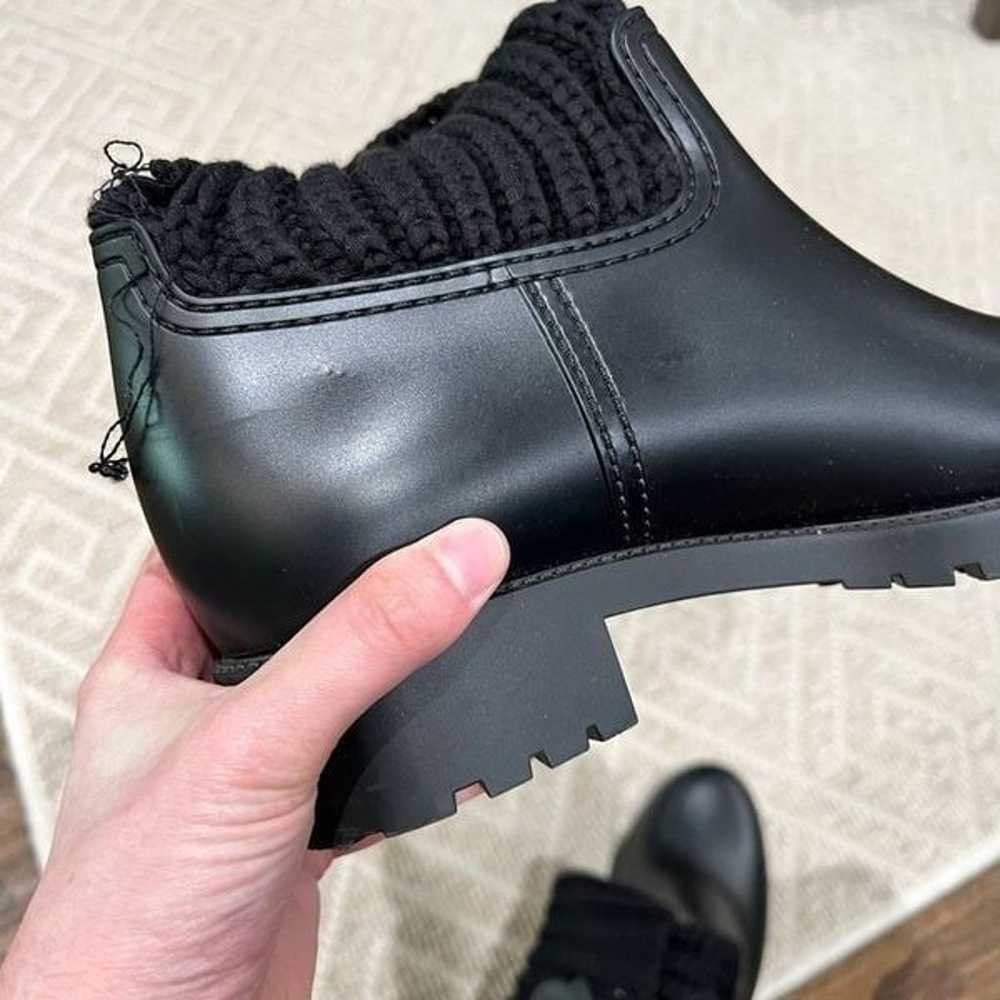 Moncler Ginette Rubber Boots with Knit Top size 41 - image 9