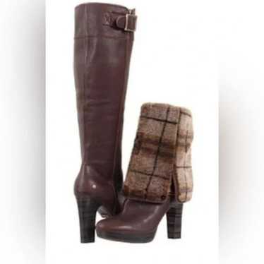 Ugg Australia Savoie Brown Leather Fold Down Plat… - image 1