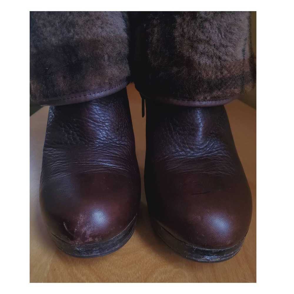 Ugg Australia Savoie Brown Leather Fold Down Plat… - image 5