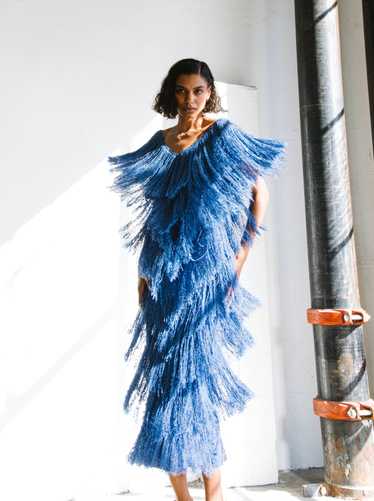 Cobalt Yarn Fringe Dress