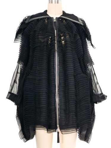Noir Kei Ninomiya Ruffled Net Cocoon Jacket