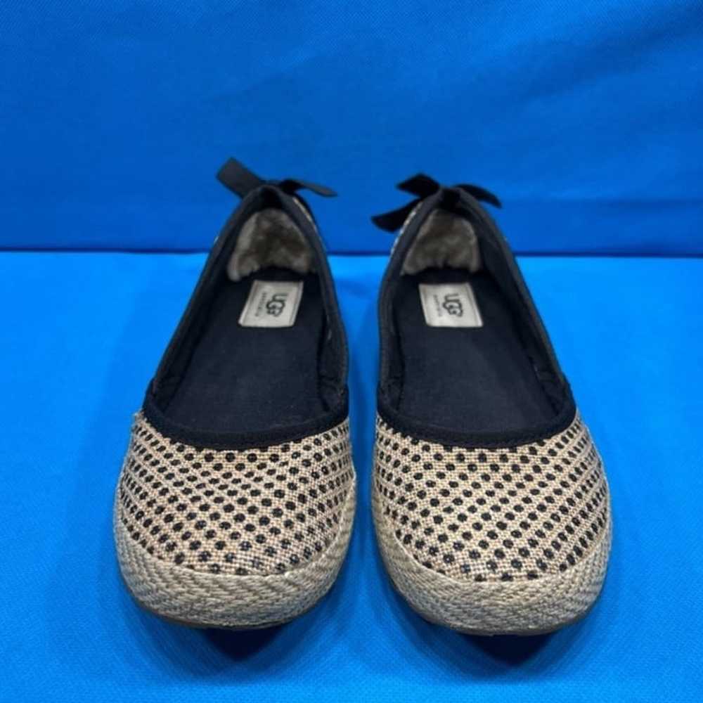 UGG Indah Burlap Slip-On Flat Shoes Size 6.5 - image 3