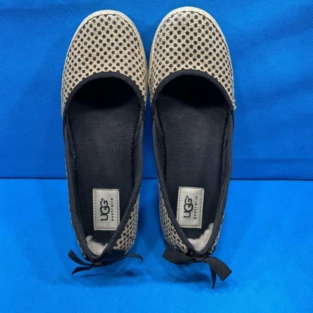 UGG Indah Burlap Slip-On Flat Shoes Size 6.5 - image 5