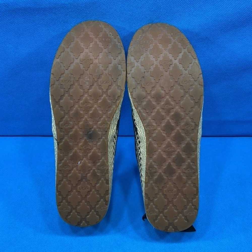 UGG Indah Burlap Slip-On Flat Shoes Size 6.5 - image 8