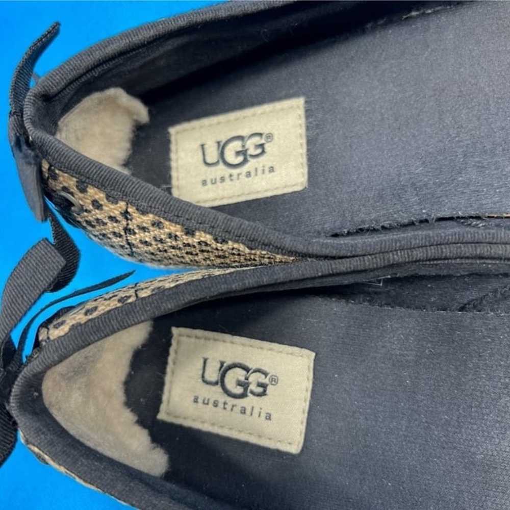 UGG Indah Burlap Slip-On Flat Shoes Size 6.5 - image 9