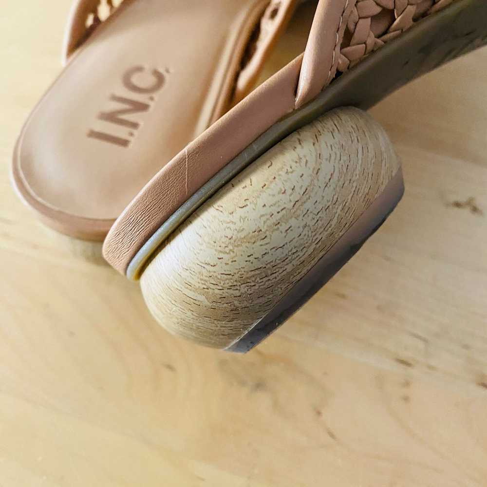 INC "Jalissap" toffee beige woven pointed mules (… - image 3