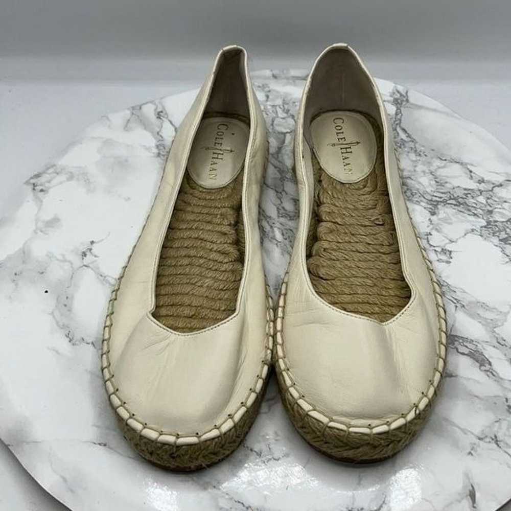 COLE HAAN Aimee" Leather Ballet Flats Espadrille-… - image 2