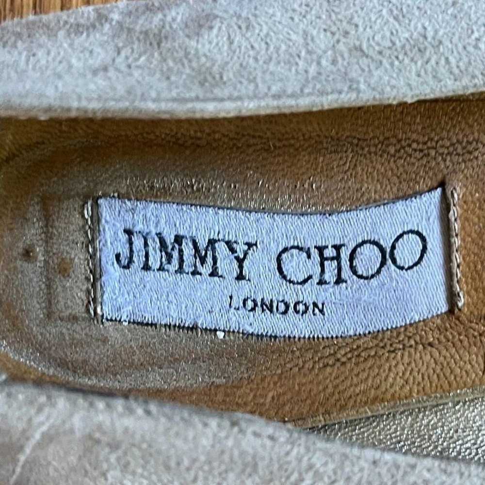 Jimmy Choo London Gray Gold Toe Ballet Flat Shoes… - image 2