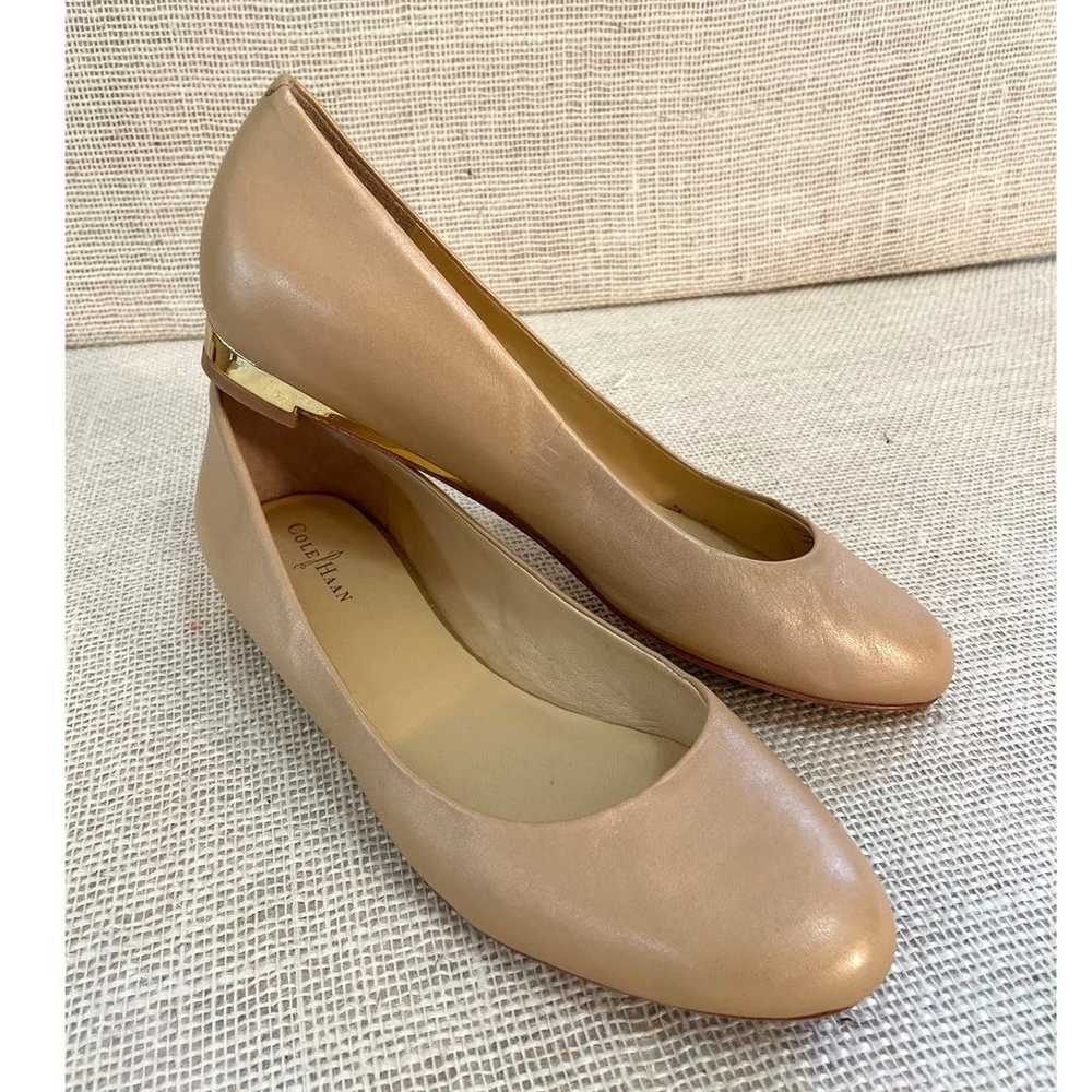Cole Haan NEW, D40639 Leather Flats Tan Ladies Si… - image 1
