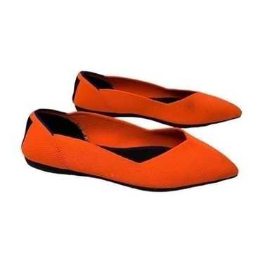 Rothy's The Point RARE Neon Orange Flats Size 6 - image 1